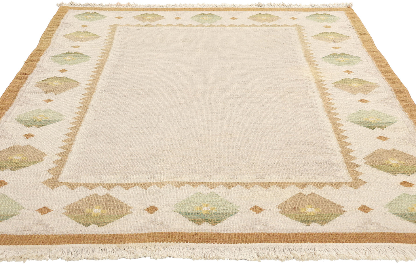 5 x 6 Vintage Swedish Rollakan Rug 78816