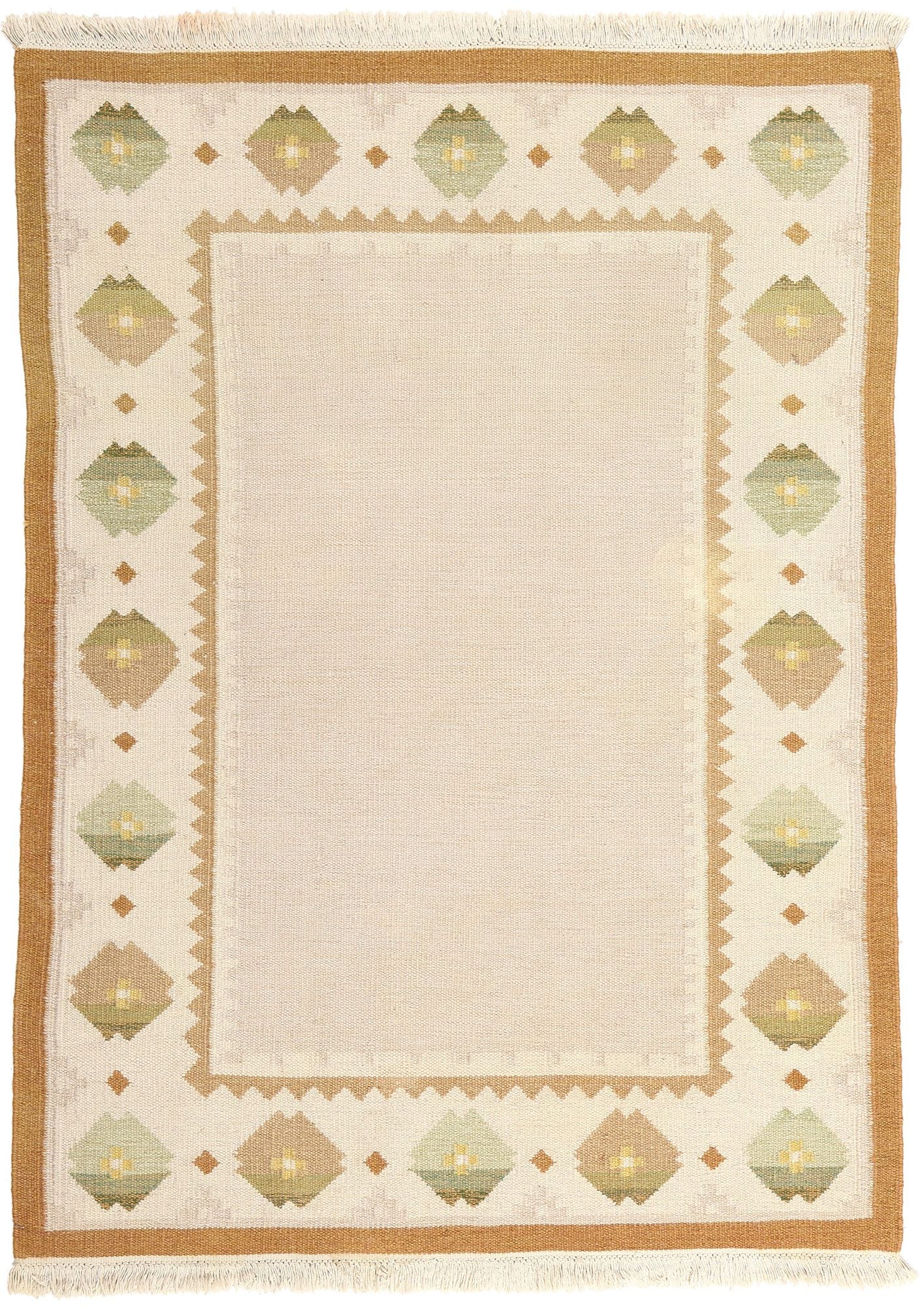 5 x 6 Vintage Swedish Rollakan Rug 78816