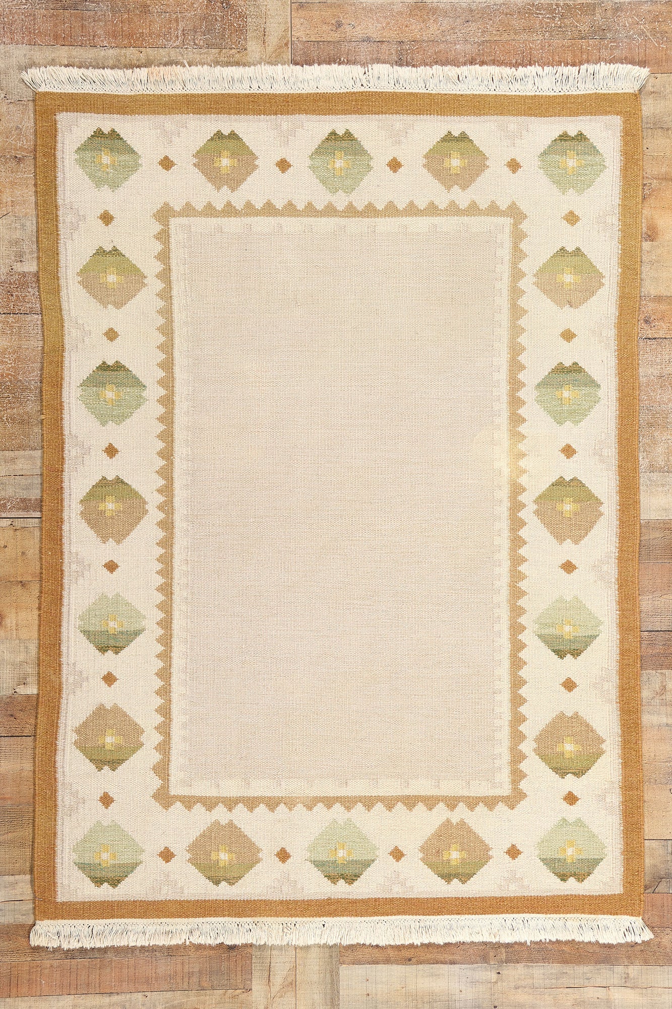 5 x 6 Vintage Swedish Rollakan Rug 78816