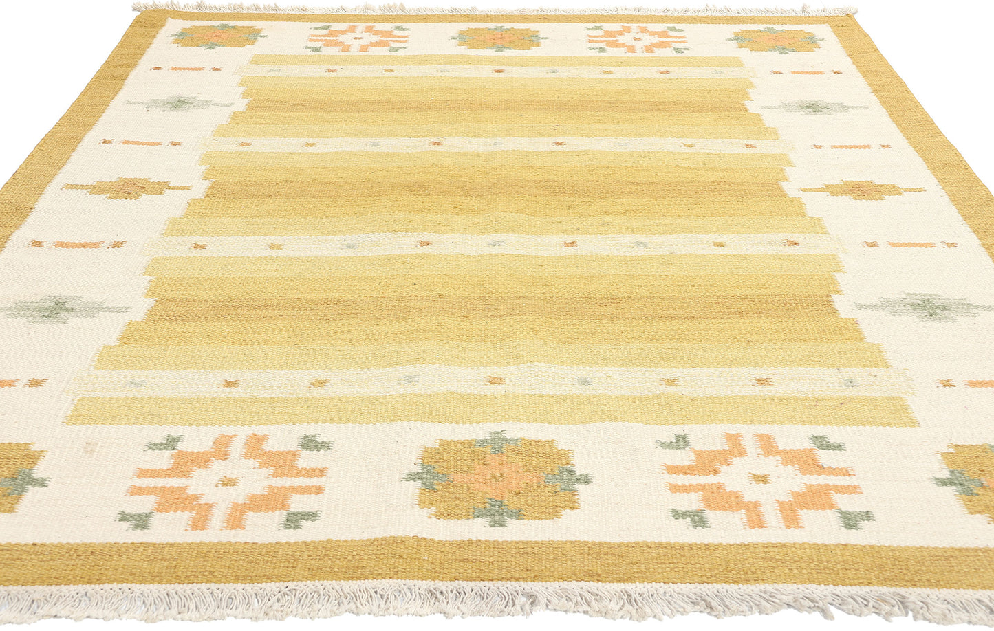 6 x 8 Vintage Swedish Rollakan Rug 78818