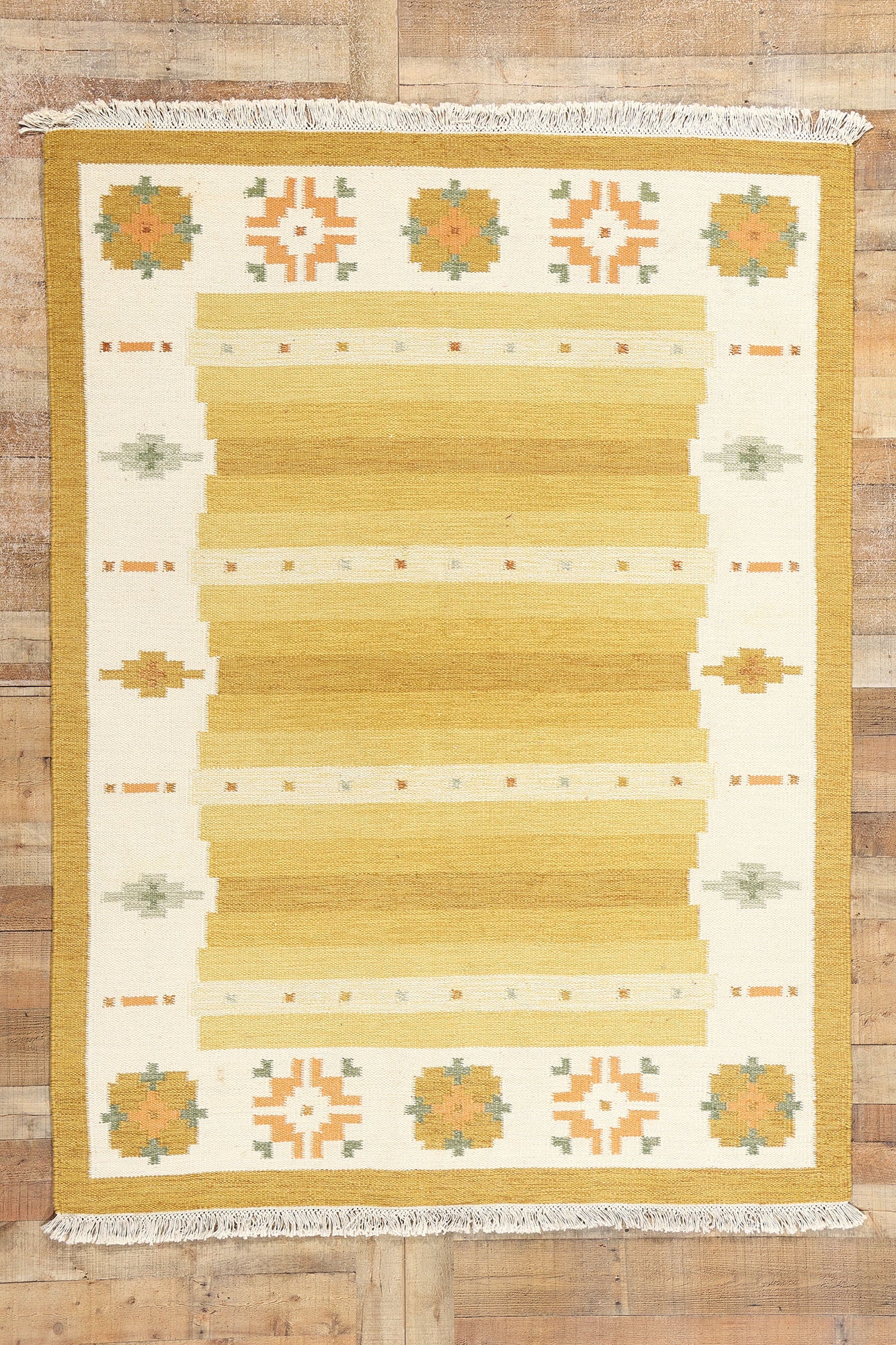 6 x 8 Vintage Swedish Rollakan Rug 78818
