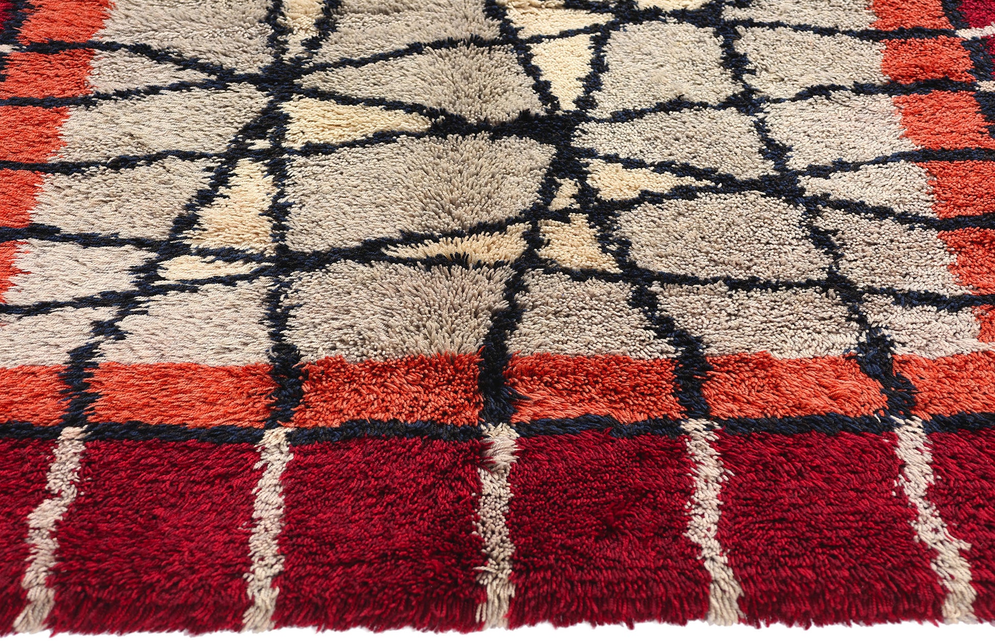 4 x 7 Ulla Kronlof Vintage Swedish Rya Rug 78278