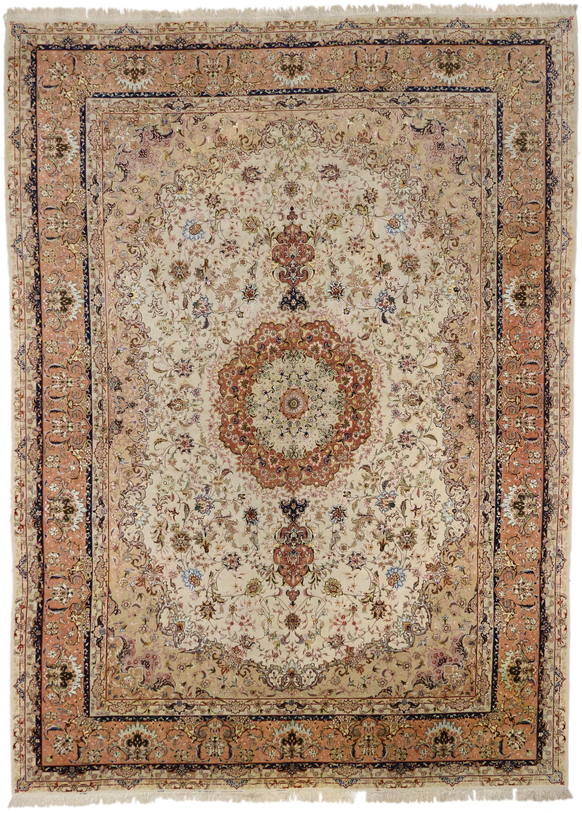 10 x 13 Vintage Persian Tabriz Rug 77182