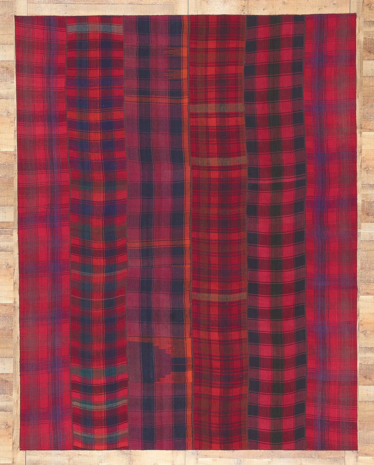 8 x 12 Vintage Tartan Plaid Rug 60791