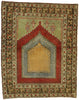 4 x 5 Vintage Turkish Oushak Prayer Rug 53092