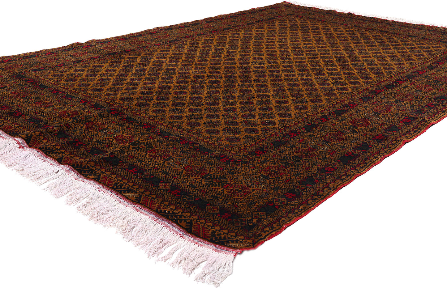 6 x 9 Vintage Turkoman Afghan Rug 78811