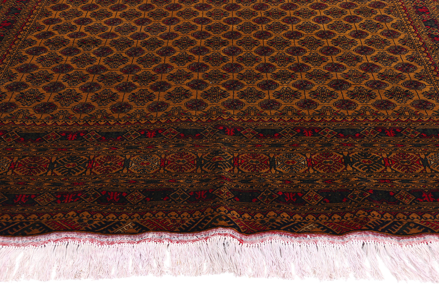 6 x 9 Vintage Turkoman Afghan Rug 78811