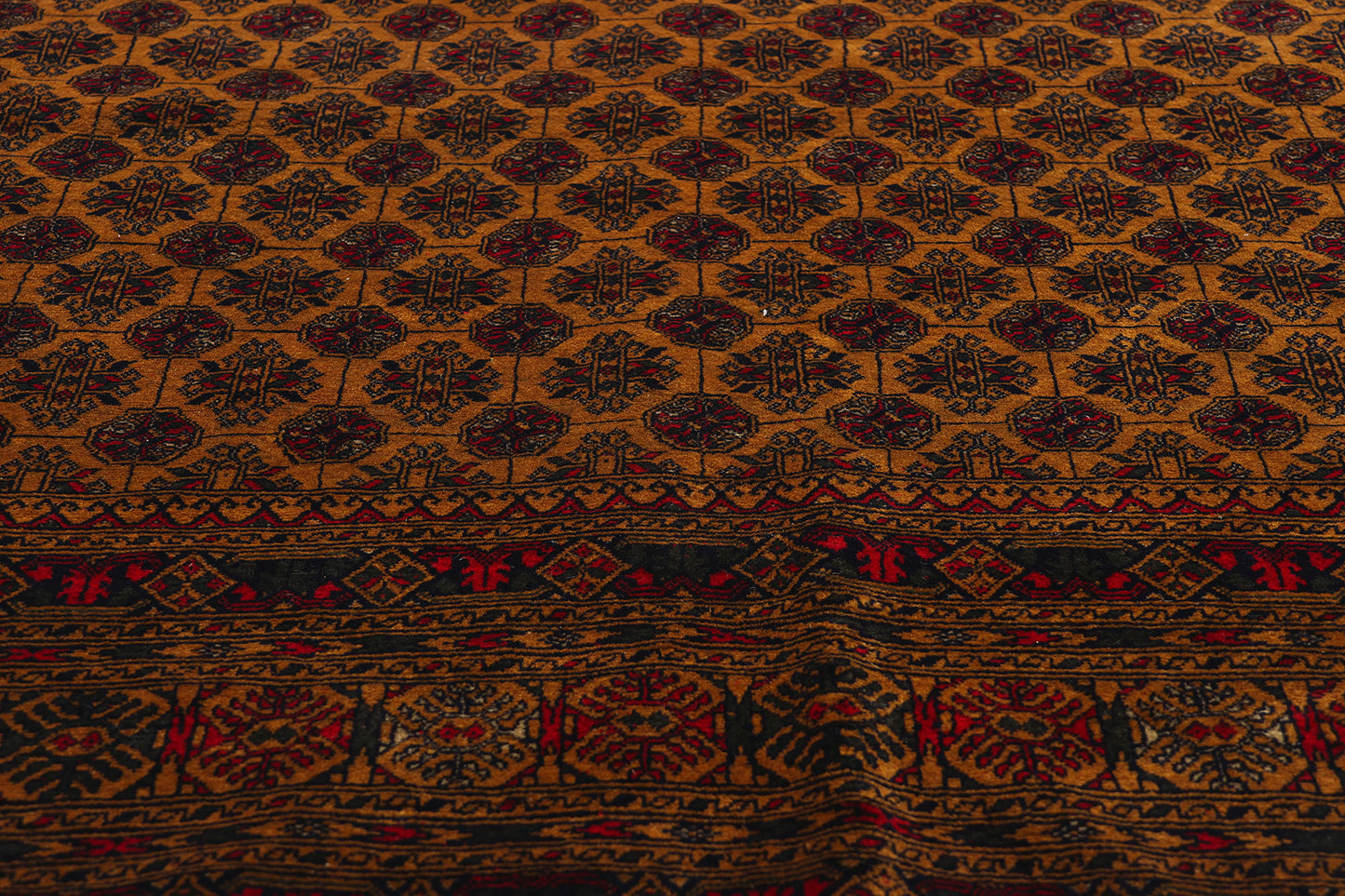 6 x 9 Vintage Turkoman Afghan Rug 78811