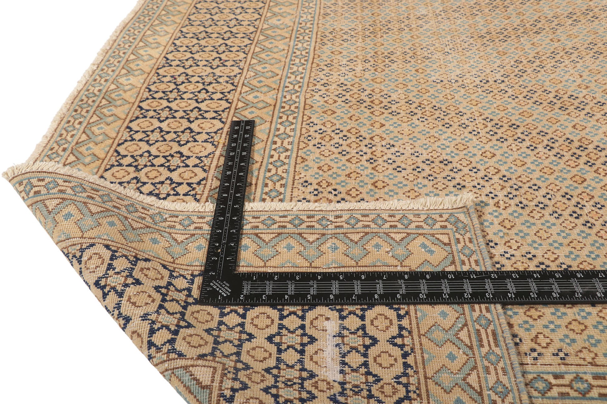 7 x 10 Vintage-Worn Persian Kerman Rug 53760