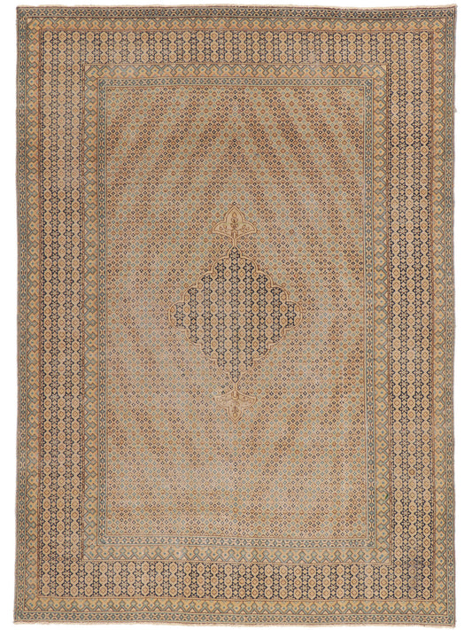 7 x 10 Vintage-Worn Persian Kerman Rug 53760