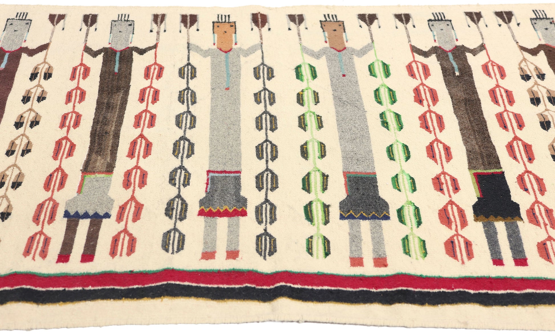 3 x 5 Vintage Yeibichai Navajo Rug 78812