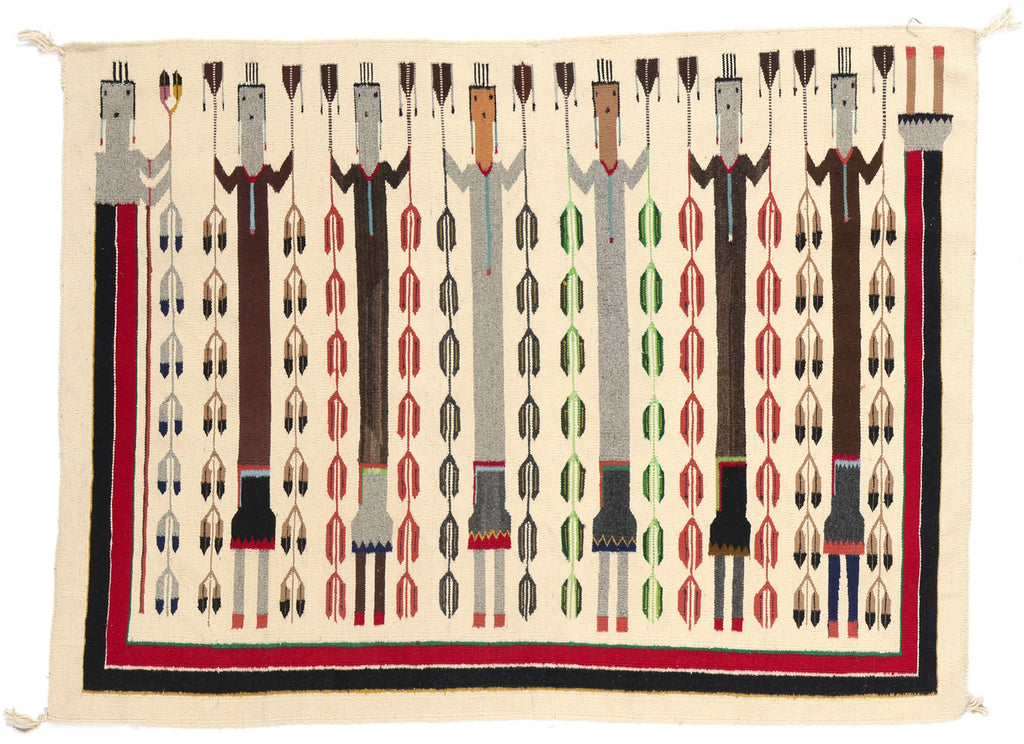 3 x 5 Vintage Yeibichai Navajo Rug 78812