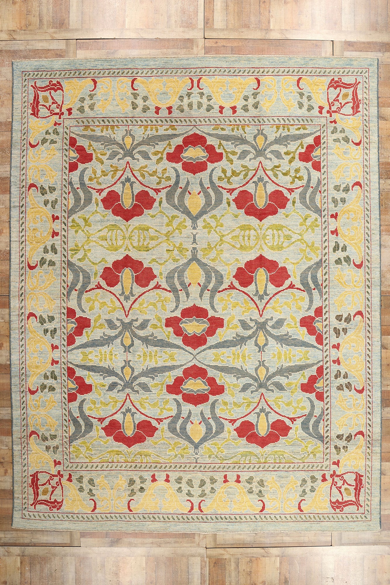 12 x 15 William Morris Turkish Oushak Rug 60744
