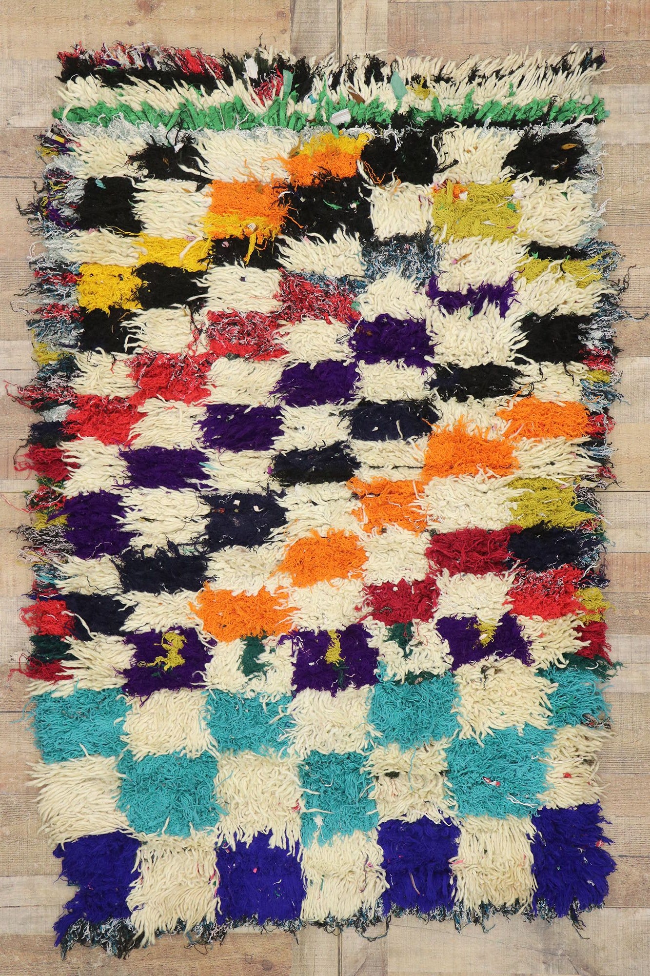 4 x 5 Vintage Moroccan Azilal Rug 21592