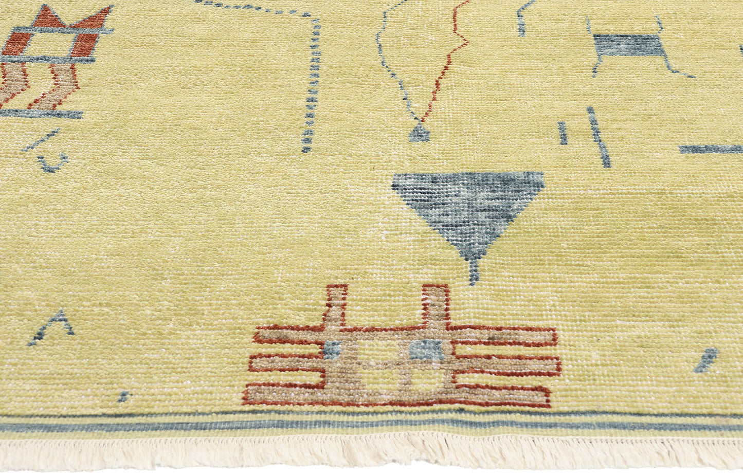 8 x 10 Yellow Abstract Brutalist Moroccan Rug 31223