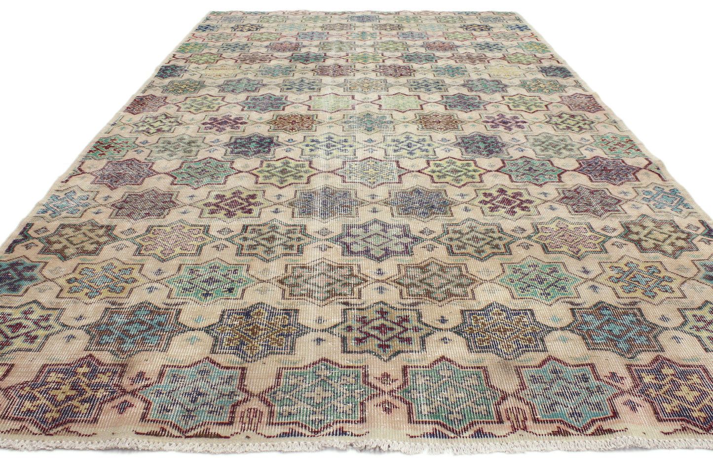 6 x 9 Vintage Turkish Sivas Rug 52005