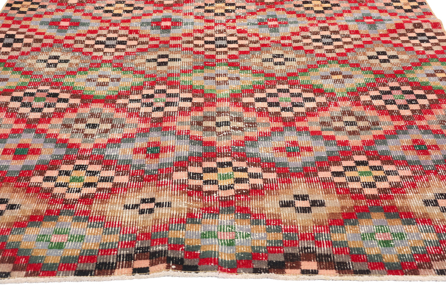 4 x 7 Zeki Muren Vintage Turkish Sivas Rug 53283