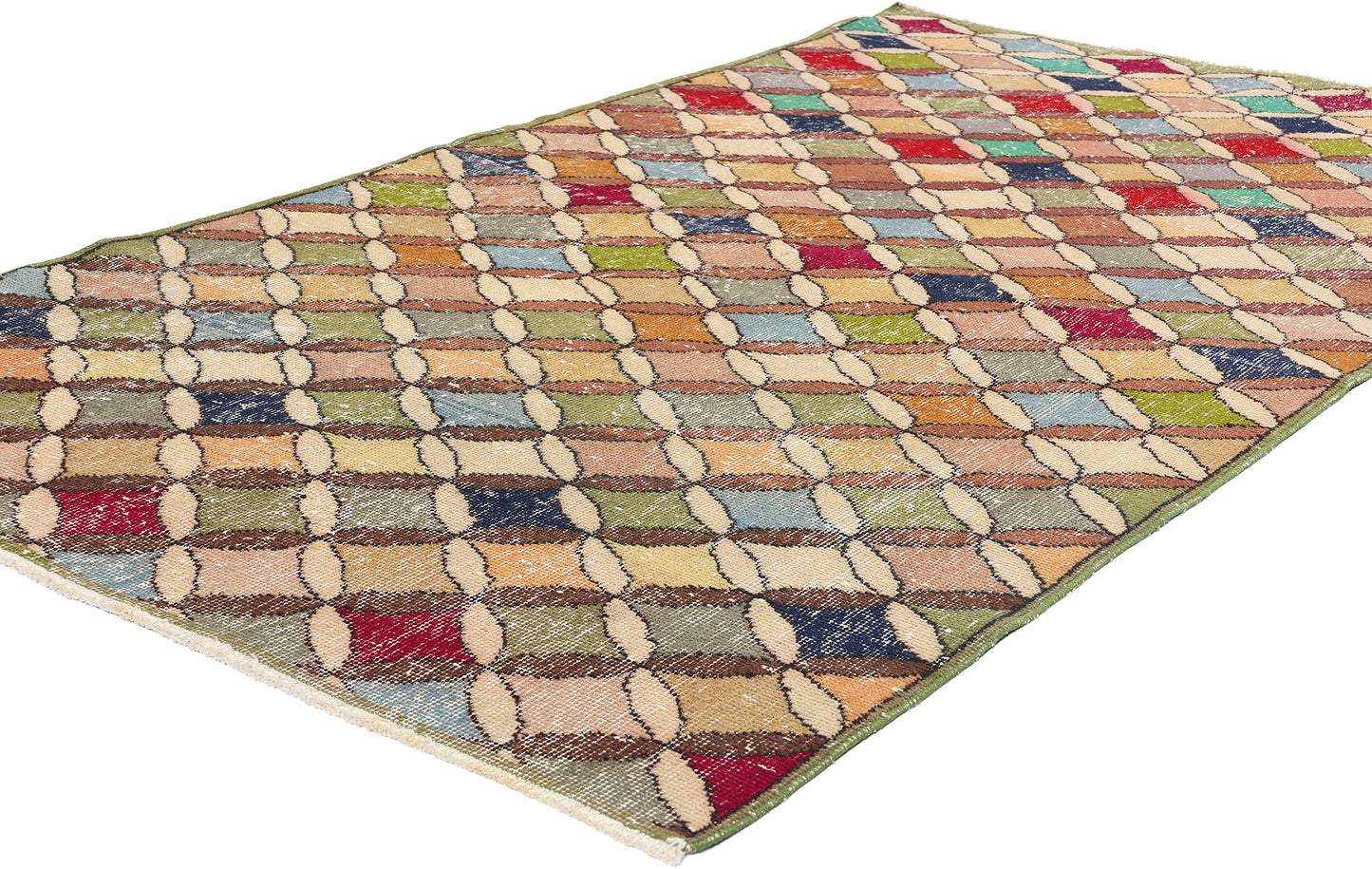 4 x 7 Zeki Muren Vintage Turkish Sivas Rug 53325