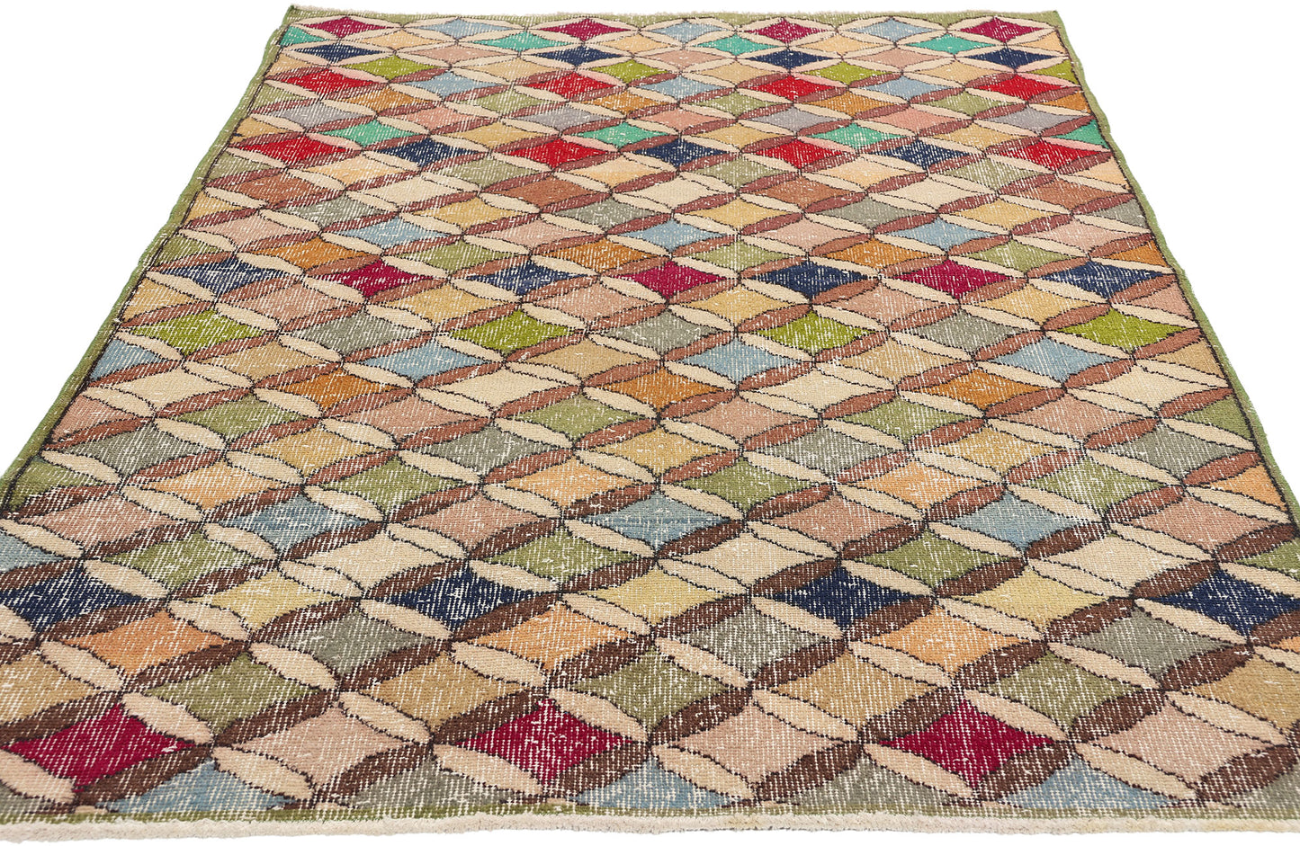 4 x 7 Zeki Muren Vintage Turkish Sivas Rug 53325