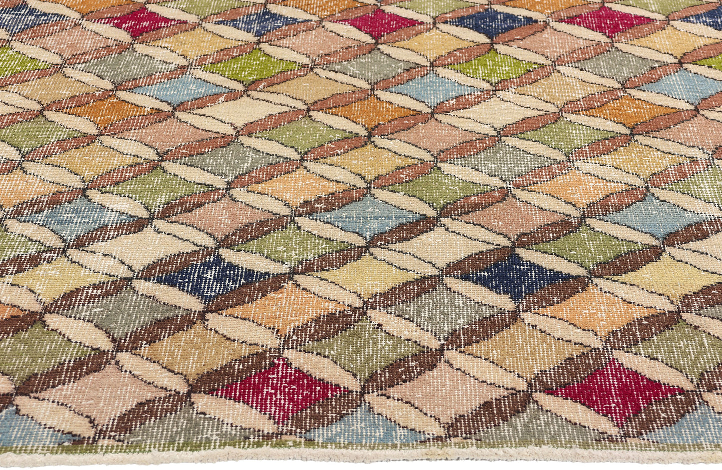 4 x 7 Zeki Muren Vintage Turkish Sivas Rug 53325