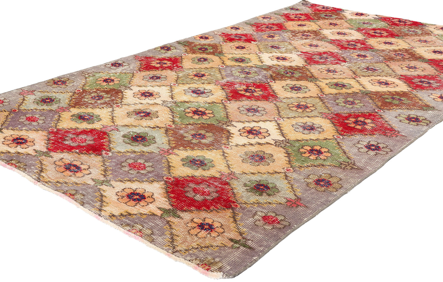 4 x 7 Zeki Muren Vintage Turkish Sivas Rug 53332