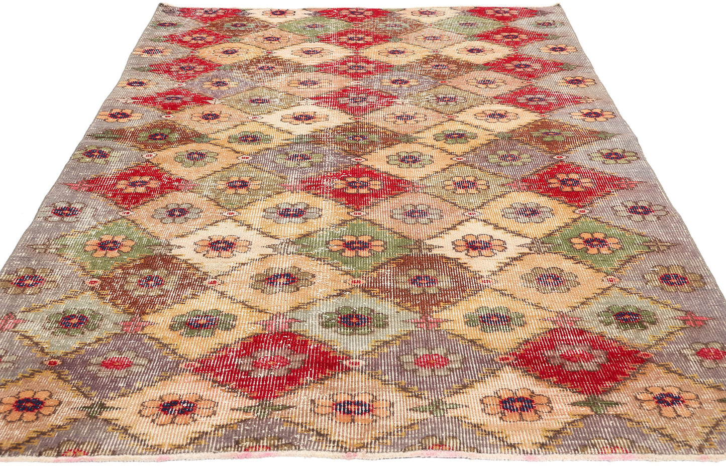 4 x 7 Zeki Muren Vintage Turkish Sivas Rug 53332