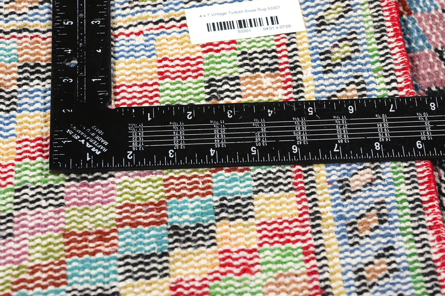 4 x 7 Zeki Muren Vintage Turkish Sivas Rug 53301