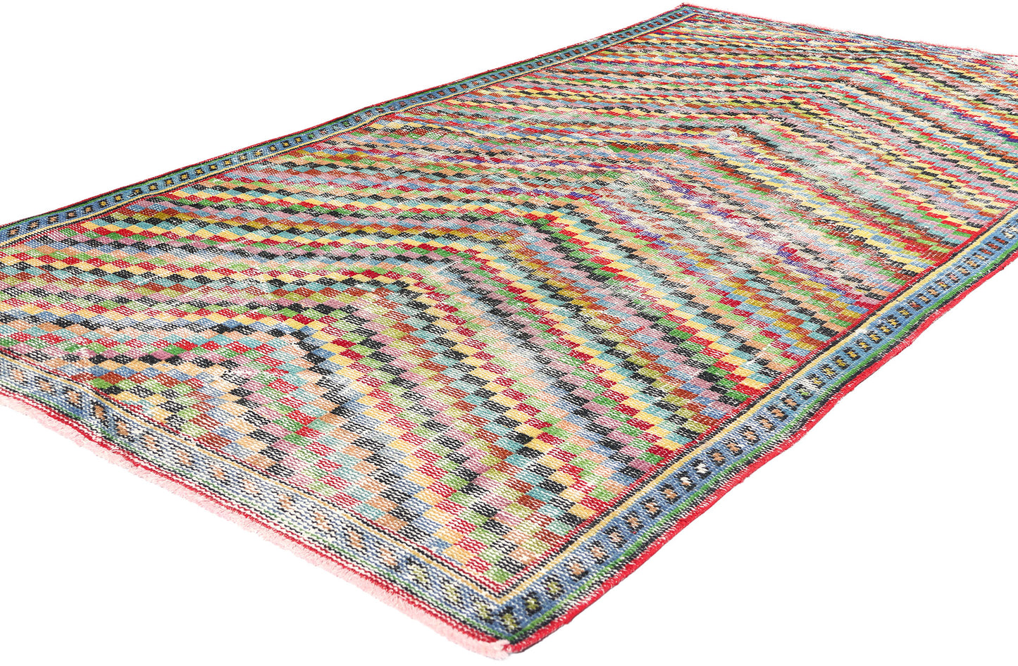 4 x 7 Zeki Muren Vintage Turkish Sivas Rug 53301