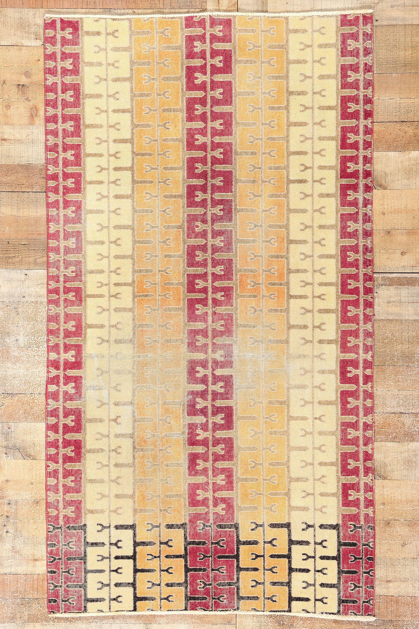 4 x 7 Zeki Muren Vintage Turkish Sivas Rug 51927