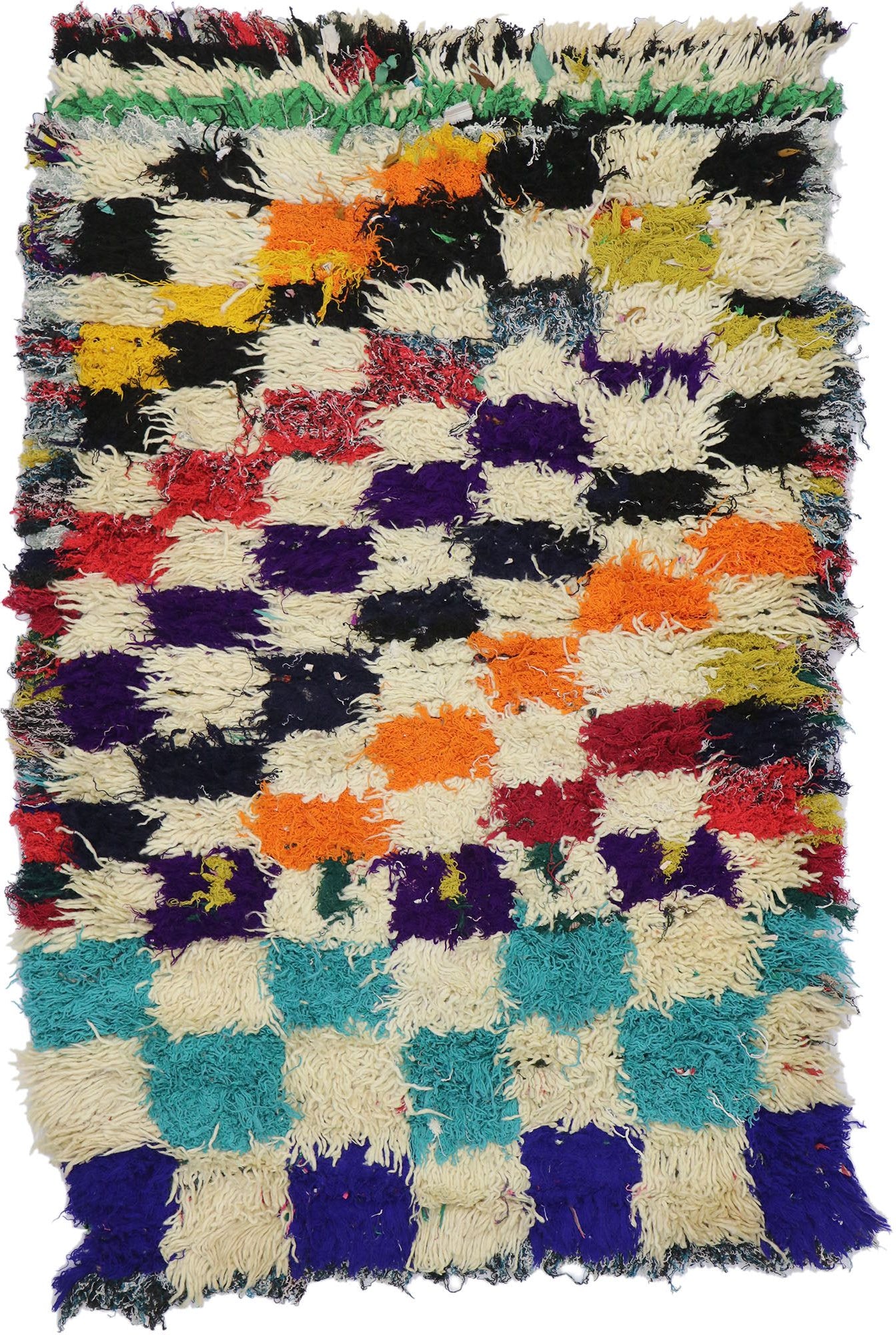 4 x 5 Vintage Moroccan Azilal Rug 21592