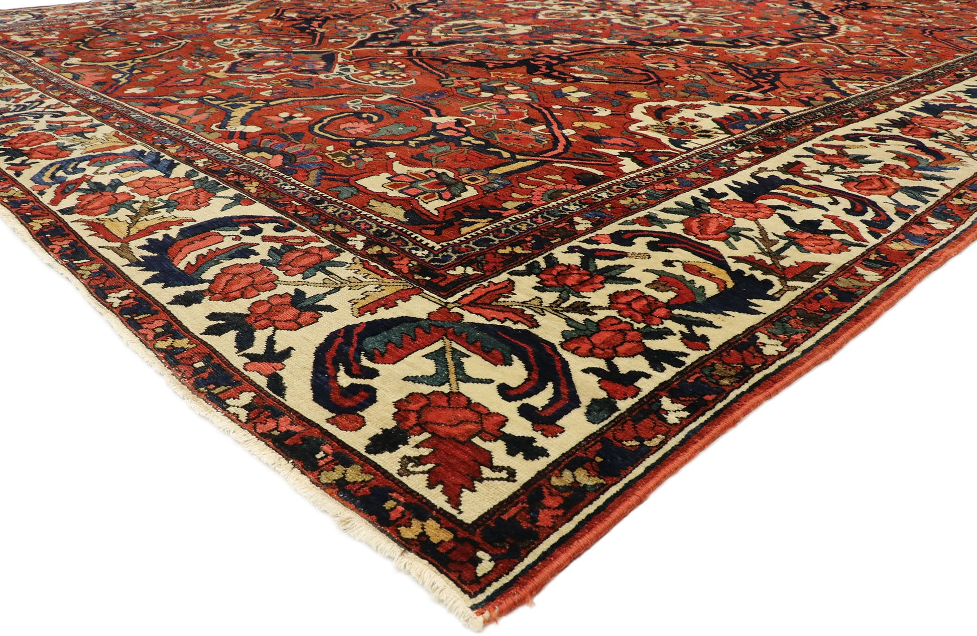 13 x 17 Antique Persian Bakhtiari Rug 76757