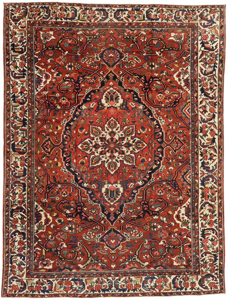 13 x 17 Antique Persian Bakhtiari Rug 76757