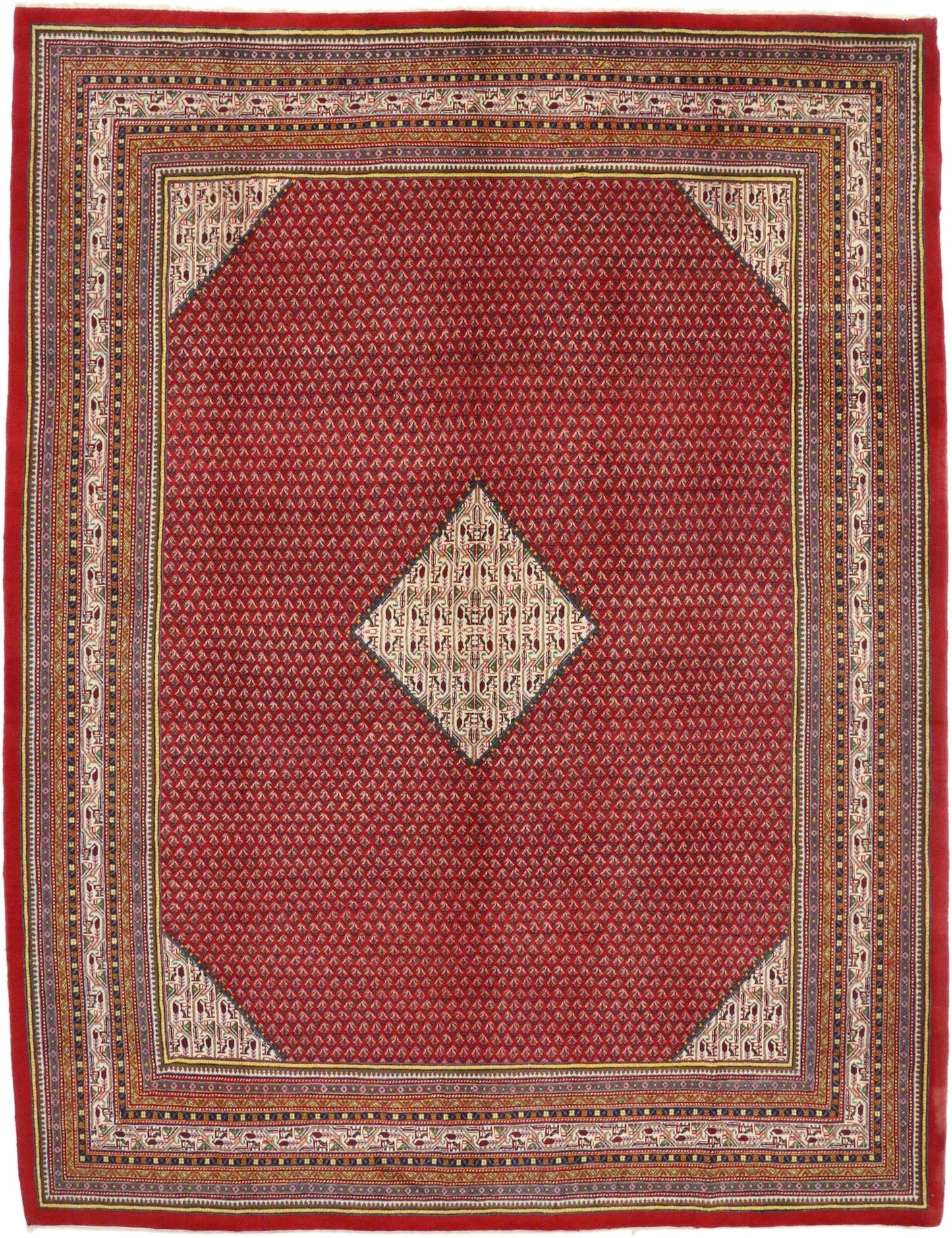 10 x 13 Vintage Persian Mahal Rug 75899