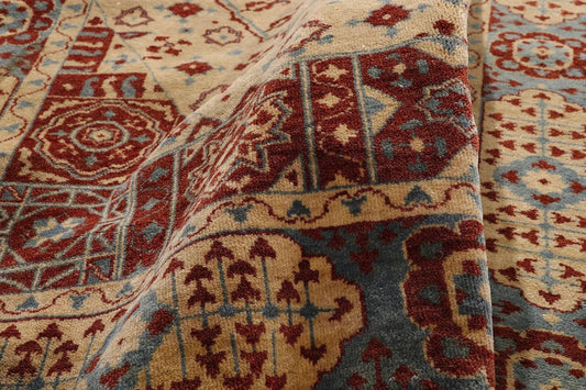 Persian rug design with floral and geometric motifs