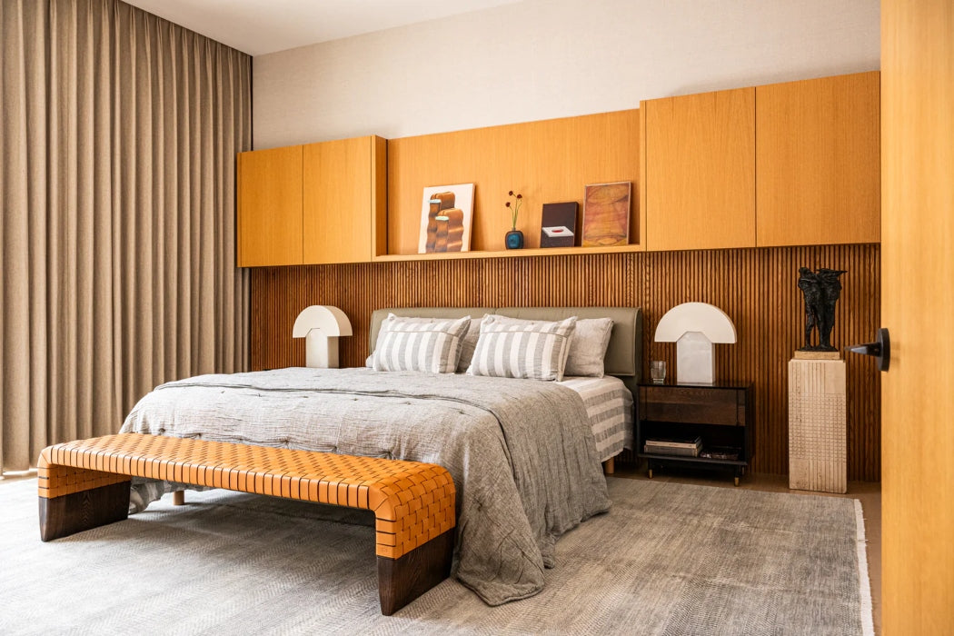 Warm modern bedroom