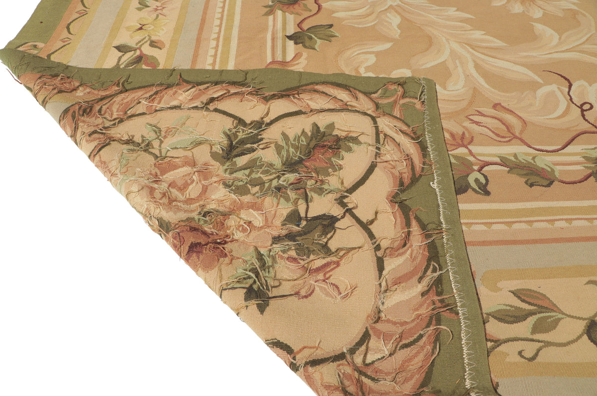 13 x 21 - Beige Vintage Chinese Aubusson Rug - 76776