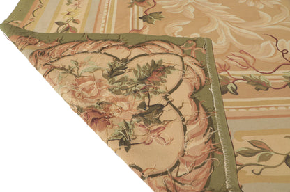 13 x 21 - Beige Vintage Chinese Aubusson Rug - 76776