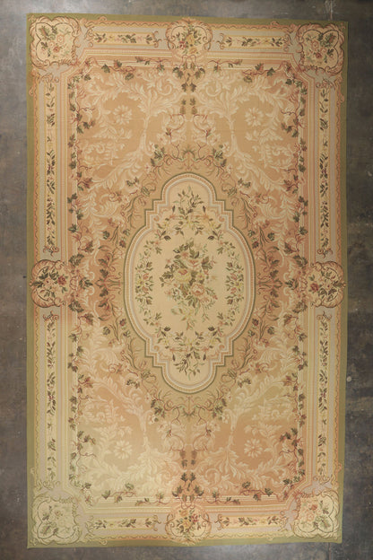 13 x 21 - Beige Vintage Chinese Aubusson Rug - 76776