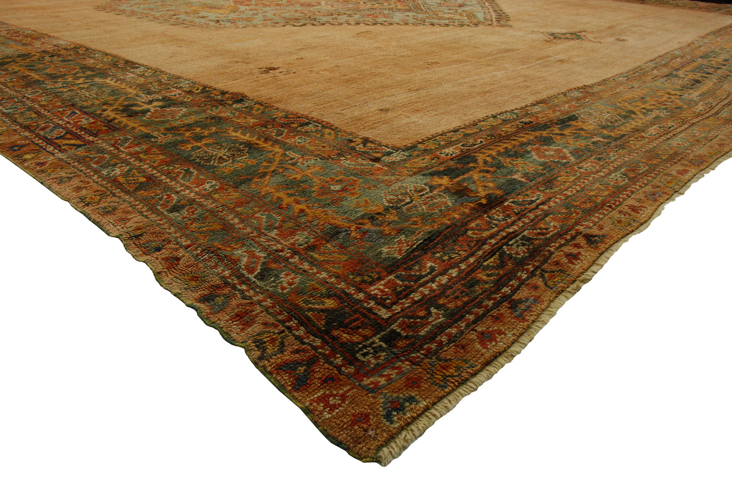 18 x 21 - Brown Antique Turkish Oushak Rug - 73104