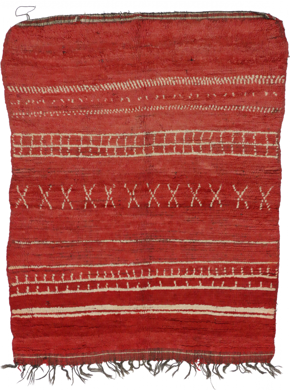 5 x 6 Vintage Berber Red Moroccan Rug 20268