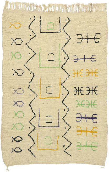 6 x 9 - Beige Vintage Moroccan Rug - 20283
