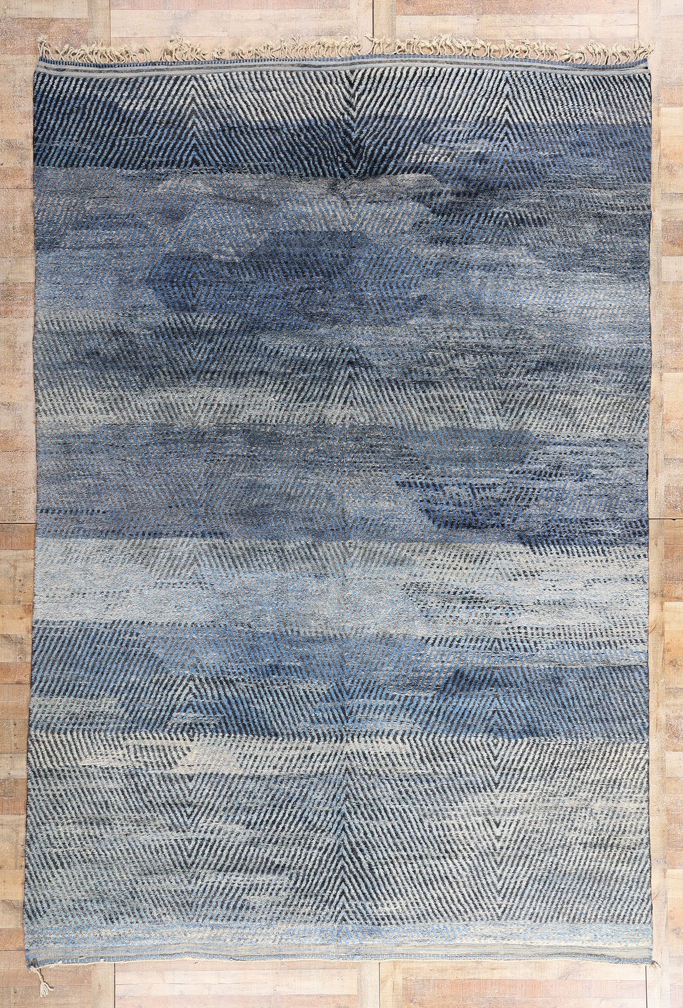9 x 13 - Blue Moroccan Rug - 20526