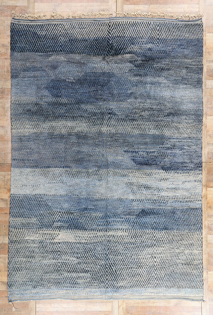 9 x 13 - Blue Moroccan Rug - 20526