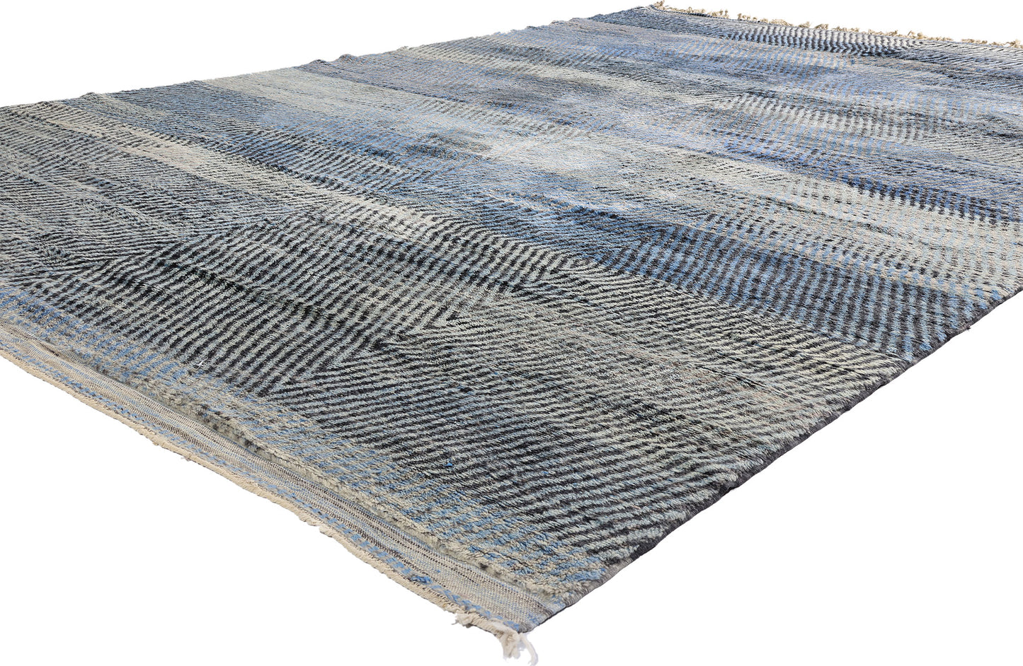 9 x 13 - Blue Moroccan Rug - 20526