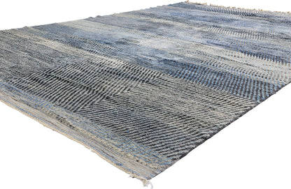 9 x 13 - Blue Moroccan Rug - 20526