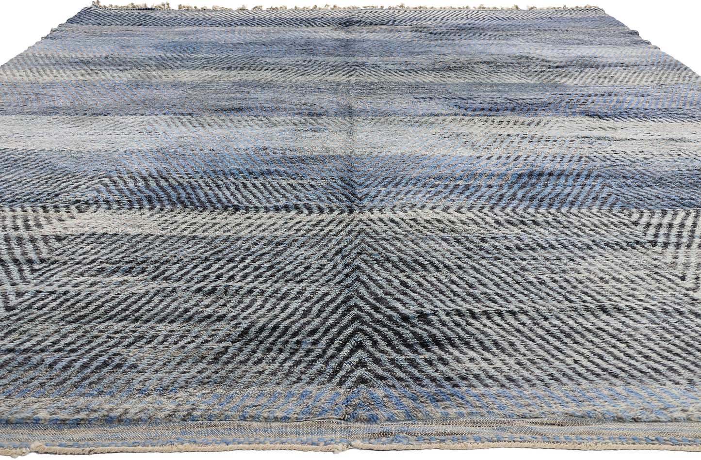 9 x 13 - Blue Moroccan Rug - 20526