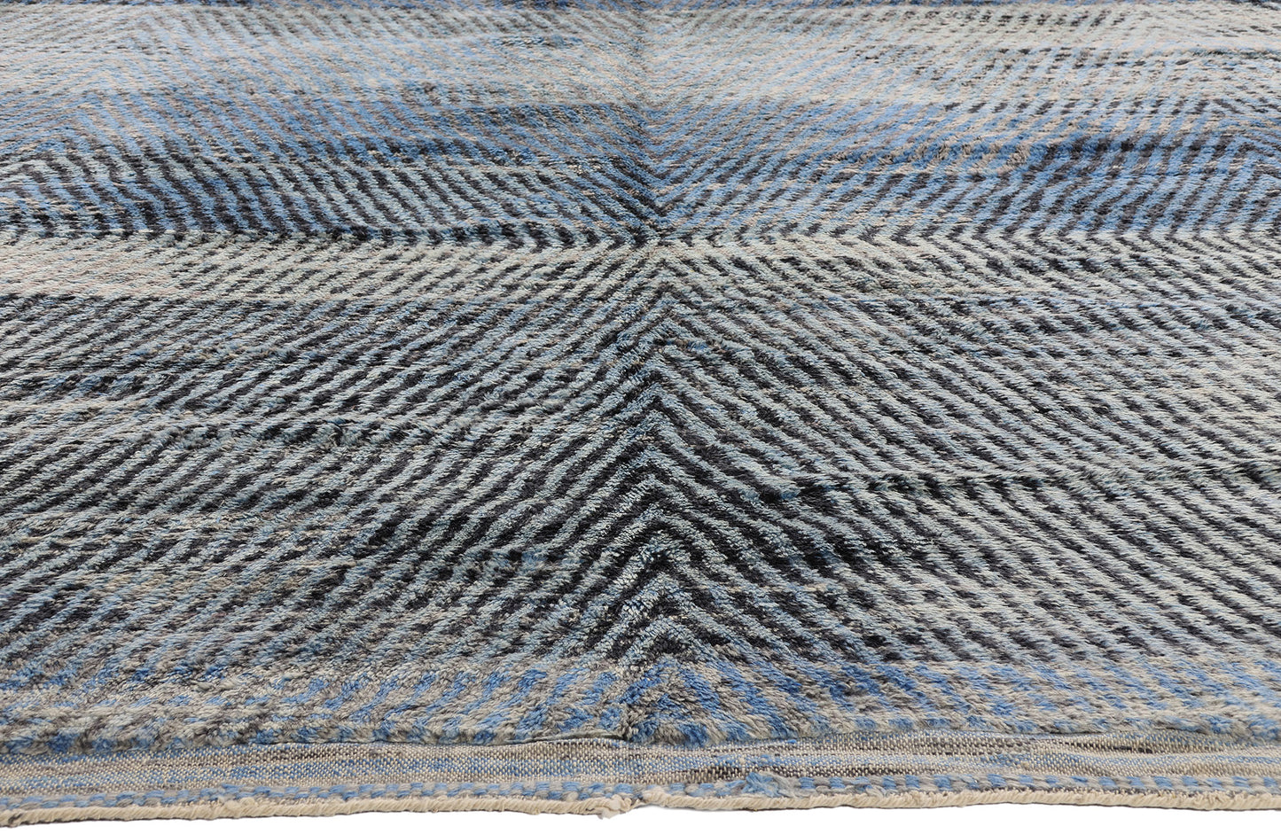 9 x 13 - Blue Moroccan Rug - 20526