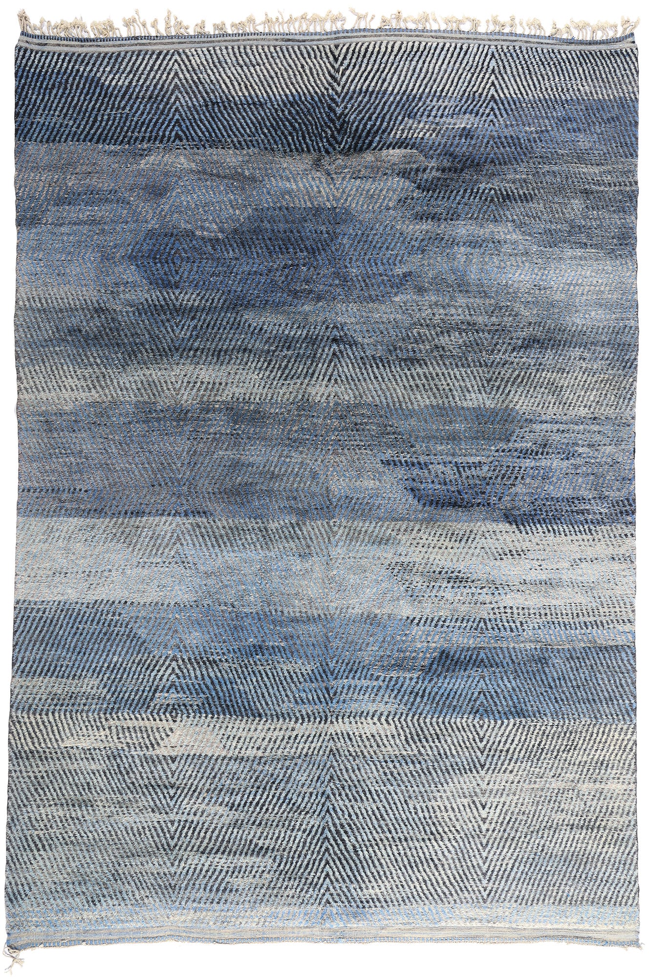 9 x 13 - Blue Moroccan Rug - 20526