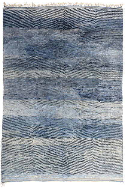 9 x 13 - Blue Moroccan Rug - 20526