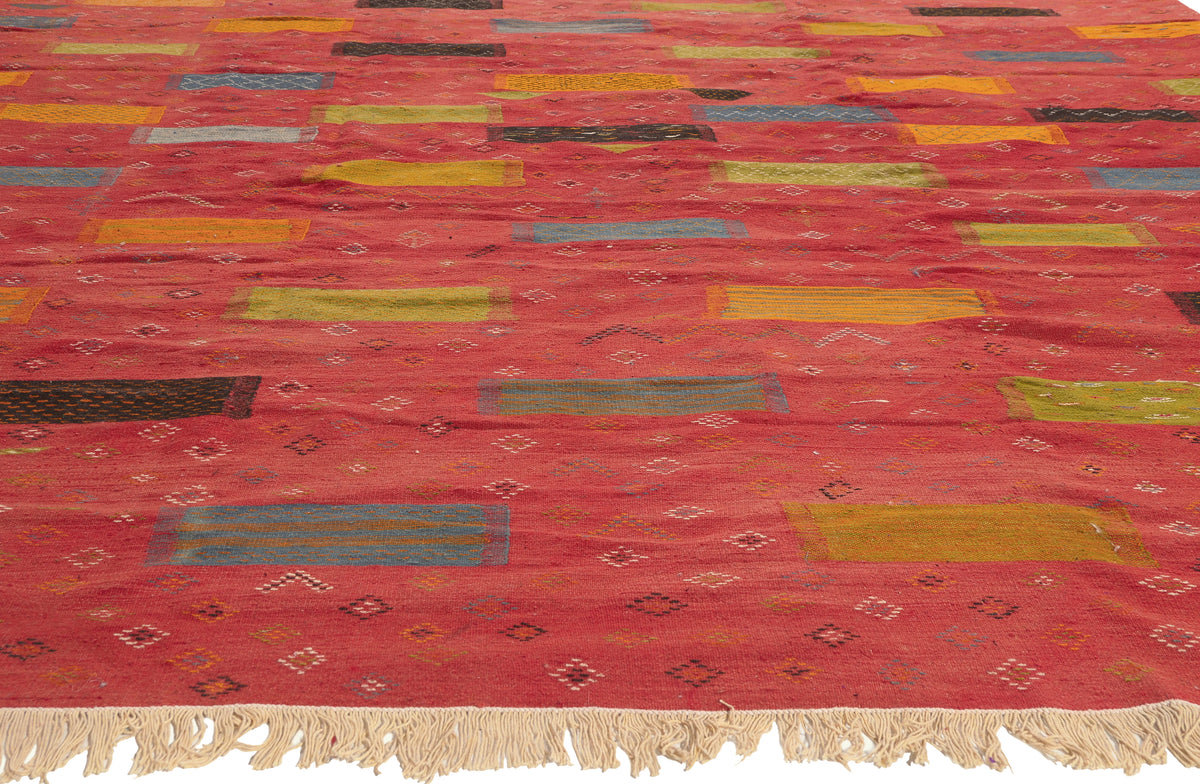 9 x 13 - Multicolor Moroccan Kilim Rug - 20910